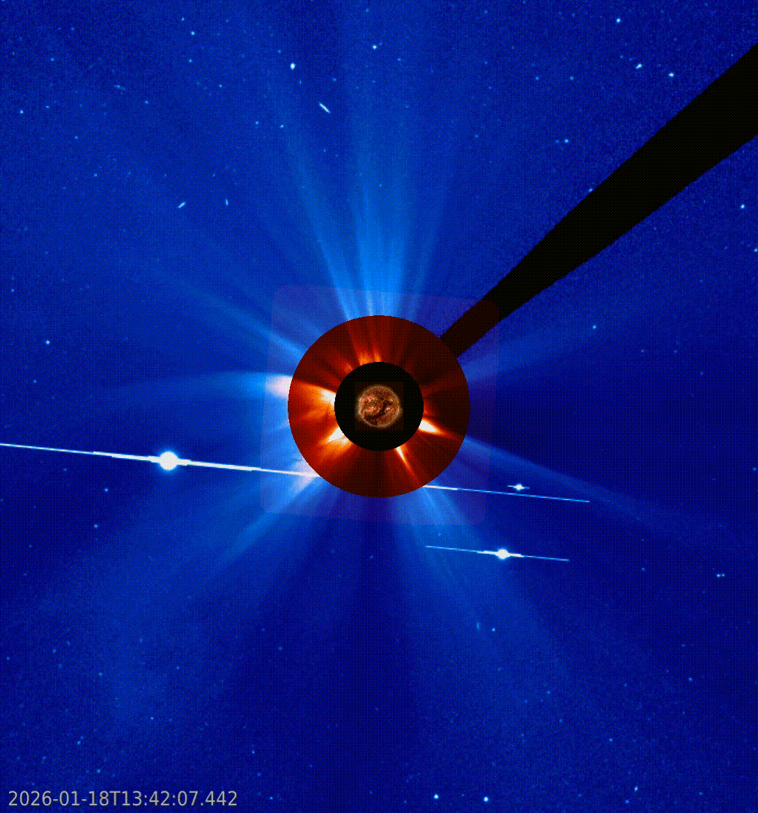 Animation of the coronal mass ejection associated with the January 2026 aurora event