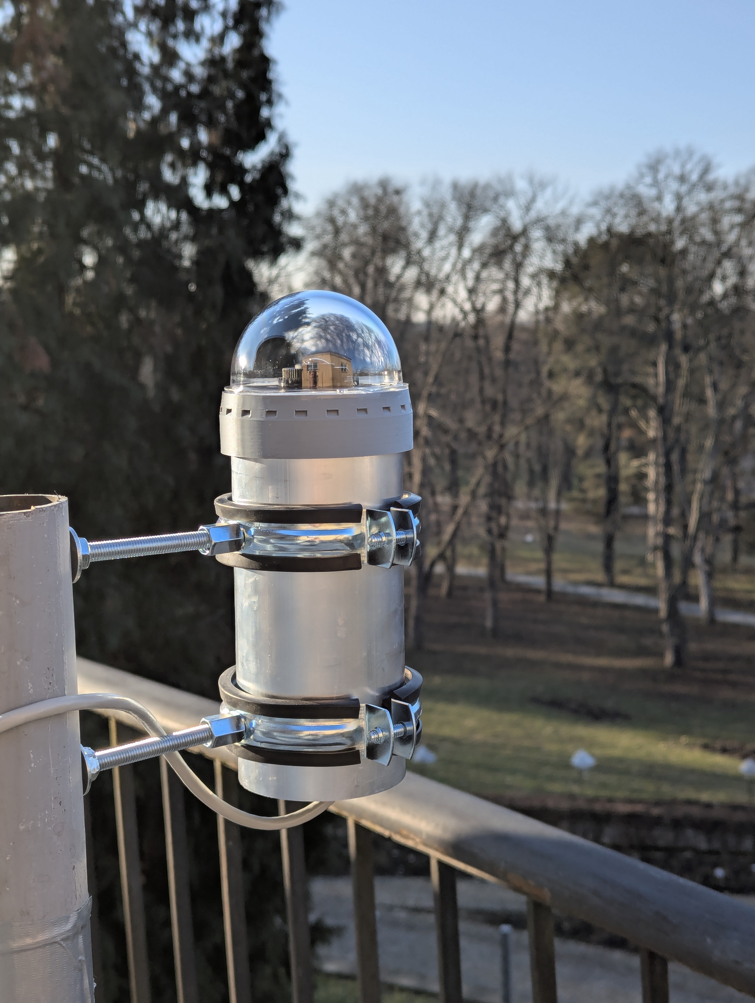 AMASC01 all-sky camera outdoor installation portrait view